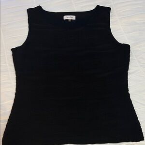 Calvin Klein Black Ribbed Crewneck Tank